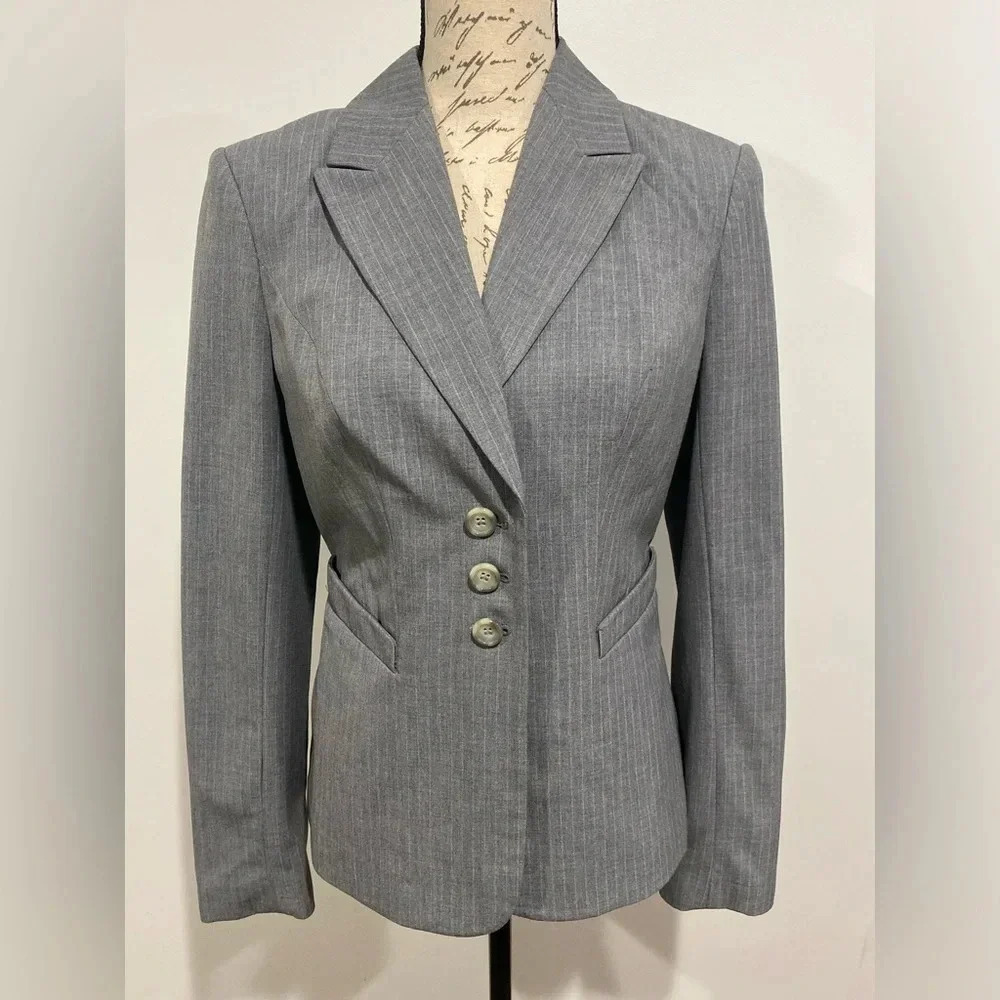The Limited Gray Pink pinstripe blazer Size 6